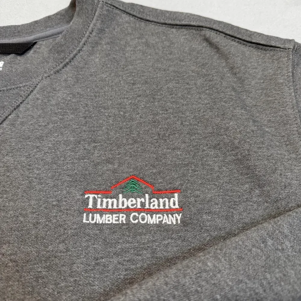 Carhartt Sweatshirt Mens 3XL Gray Fleece Crewneck Timberland Lumber Company Logo